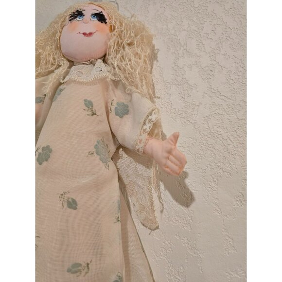 Rare Vintage Virginia Black Christmas Angel Doll Original Hang Tag Blue White - Picture 7 of 14